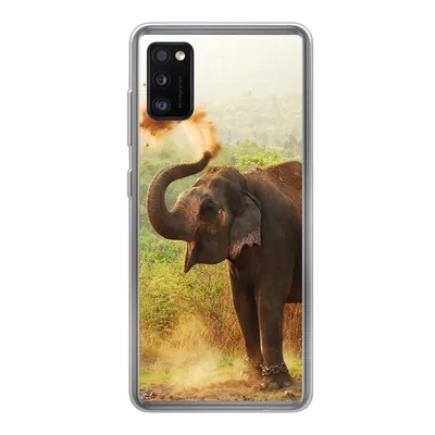 Produktbild von MuchoWow® Handyhülle Schutzhülle Hülle für Samsung Galaxy A41 Elefant - Tiere - Wald - Bäume Silikon Softcase Handy Hülle - Mobiltelefon