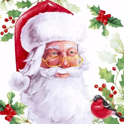 Produktbild von 20 Servietten Vintage Claus - Santa im Vintage-Stil 33x33cm