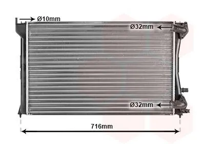 Produktbild von VAN WEZEL 40002196 Kühler Wasserkühler Motorkühler passend für PEUGEOT 406 (8B) 406 Break (8E/F)