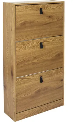 Obrázek produktu pro HowHomely | Skříňka na boty - botník - 63 x 24 x 117 cm - béžovo-hnědá - komoda na boty - se 3 chlopněmi