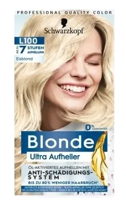 Produktbild von Schwarzkopf Blonde ULTRA AUFHELLER, Blond, L100, Eisblond, Frauen, Box, 1 Stück(e)