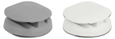 Immagine prodotto di DELOCK Kabelhalter selbstklebend mit 4 Durchführungen Set 2