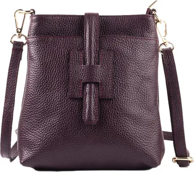 Image de Sac bandoulière en cuir véritable Roselien - Fabriqué en Italie - Couleur bordeaux