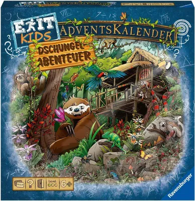 Produktbild von Ravensburger Adventskalender 18957 Exit Adventskalender - Ravensburger Advent Kalender, Jungs & Mädchen, ab 6 Jahren, Puzzle Weihnachtskalender