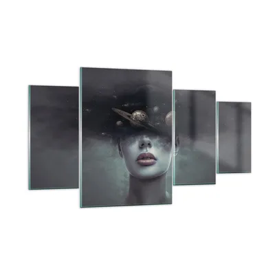 Produktbild von Bilder auf glas - 4 Teile - Quinoa Frau Gesicht - 160x90cm - Glasbilder - Wandbilder - Bilder - zum Aufhängen bereit - Wanddekoration aus Glas - Glas Bilder - Wandbild auf Glas - GDL160x90-4796