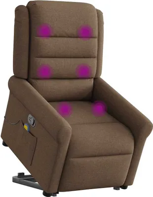 Immagine prodotto di vidaXL Poltrona per massaggi con ausilio per la posizione eretta in tessuto marrone