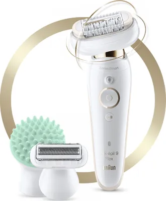 Obrázek produktu pro Braun Silk-épil 9 81688638 - Weiß - Gold - 40 Pinzette - Achsel - Bikini - Vorderer Oberschenkel - Innere Oberarme - Rasieren - LED - China