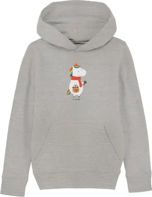 Produktbild von Mr. & Mrs. Panda Kinderpullover Einhorn Pilz 7-8 Jahre (122/128) - Heather Grey - Geschenk, Pilze, Spruch, Unicorn, Sweatshirt, Motivation, Hoodie, Einhörner, Pullover