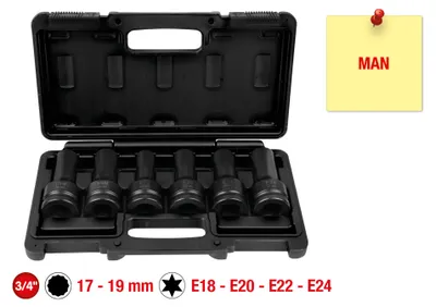 Immagine prodotto di KS TOOLS Set di bussole elettriche da 3/4" da 6 pezzi 460.1505