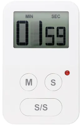 Obrázek produktu pro MPM-Quality – Digitální budík plastový, bílá, 8×5×1 cm