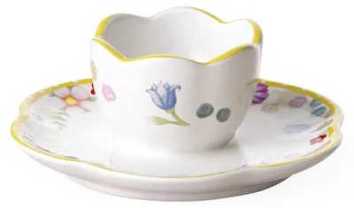 Obrázek produktu pro Villeroy & Boch, sada hrnků na vejce "Spring Awakening" s podšálky, rozměry 11,5 x 8,5 x 6,5 cm, barva: žlutá, zelená, kód produktu: 1486381960, EAN: 4003686283480