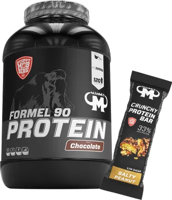 Produktbild von Mammut Nutrition - Formel 90 Protein 3000 g Dose - 120 Portionen Eiweiß + GRATIS Protein Bar (Salty Peanut), Geschmack: Chocolate