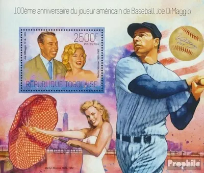 Produktbild von Briefmarken Togo 2014 Mi Block 934 (kompl. Ausgabe) postfrisch Joe DiMaggio