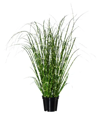 Produktbild von CREATIV green künstliches Zebragras 42cm im Topf, naturgetreues Wildgras im Topf, Deko Gräser für Innen