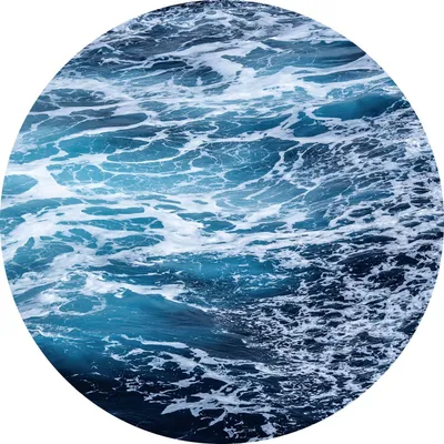 Produktbild von Sanders & Sanders selbstklebende runde Tapete Aloha Blau Ø 125 cm