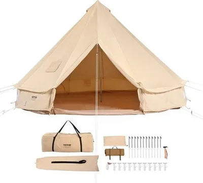 Immagine prodotto di Tenda - Campeggio - Tela - Yurta - 4-6 persone - Tenda rotonda - Impermeabile - Campeggio - 4 x 4 m