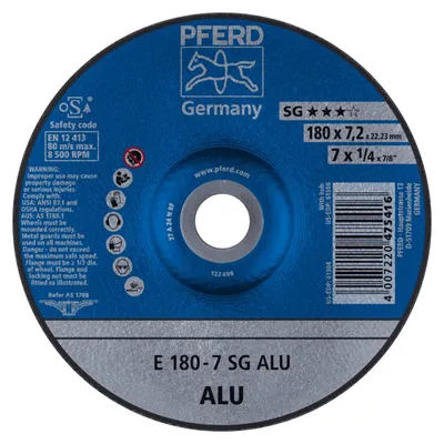 Imagen del producto de 10 discos de corte para metal, tipo Schrupp, para aluminio, 178x7,2 mm, para aluminio, con orificio ranurado de 22,23 mm