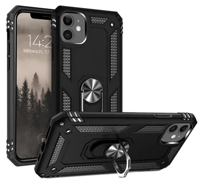 Produktbild von Armor Outdoor Handyhülle für Apple iPhone 11 Handy Panzer Case Cover Schutzhülle Farbe: Schwarz