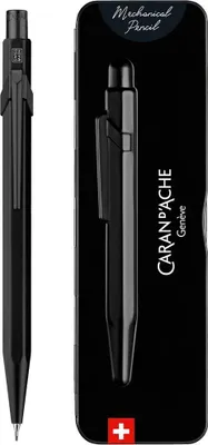 Obrázek produktu pro CARAN D'ACHE mechanická tužka 844 Black Code, 0,7 mm, černé šestihranné tělo z hliníku, matné černé chromování, - 1 kus (844.496)