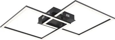 Produktbild von LED Deckenleuchte, quadratisch, schwarz, weiß, L 47 cm