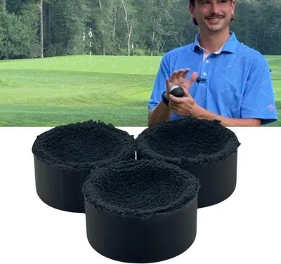 Produktbild von Golfreiniger-Set - Schwarz 3er-Pack - Magnetische Golfhandtuch, Golfballreiniger, Golfaccessoires