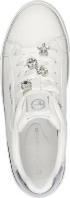 Produktbild von Tamaris Damen Sneaker Plateausohle Metallic Effekte Court 1-23751-44, Größe:39 EU, Farbe:Silber