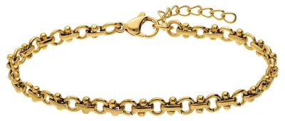 Image de Bracelet pour femme en acier inoxydable doré - 20 cm
