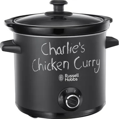 Obrázek produktu pro Pomalý hrnec Russell Hobbs 24180-56 s tabulí, 3,5 litru, keramický hrnec, 3 programy, černý