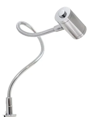 Image de kalb | Lampe de lecture LED 3W, lampe de chevet, lampe de lit, lampe de lecture, chromée, lot de 1