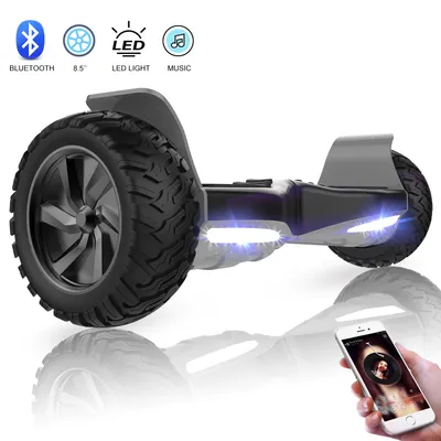 Produktbild von Hoverboard 8.5 Zoll, Premium Offroad Hoverboards - Bluetooth - Starker Dual Motor - LED - Elektro Skateboard Selbstausgleichender Elektroroller -Geschenk für Kinder-Schwarz