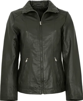 Produktbild von MADDOX - Damen Lederjacke Lammnappa olive : 44