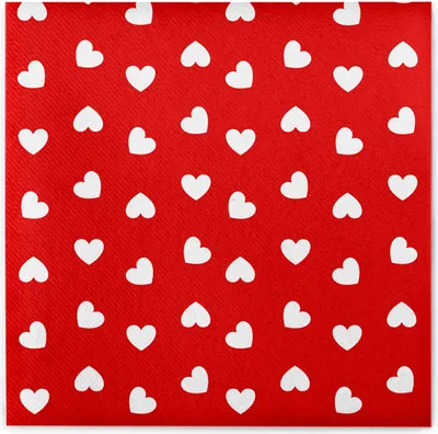 Produktbild von Sovie HOME Serviette Love in Rot aus Linclass® Airlaid 40 x 40 cm, 12 Stück