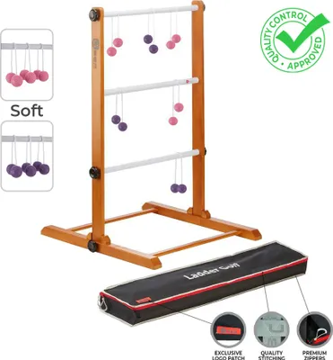 Produktbild von Uber Meister Leitergolf Set, Hartholz, Mit Soft-Golfbälle - Rosa Lila Spitzenqualität