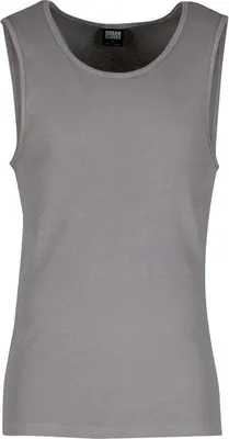 Produktbild von Urban Classics Tank-Top Herren Washed Rib Tanktop grau Basics 100% Baumwolle L