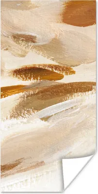 Produktbild von MuchoWow® Poster Farbe - Beige - Weiß 60x120 cm - Wandschmuck