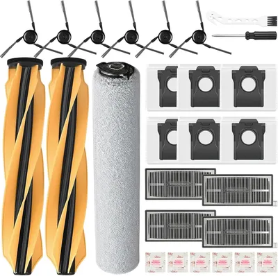 Produktbild von 27 Stück Zubehör für Mova Z60 Ultra Roller Complete Saugroboter, 1 Roller Wischtücher, 2 Hauptbürsten, 4 Filter, 6 Staubbeutel, 6 Seitenbürsten, 6 Flach-Duftstein, 1 Reinigungsbürste