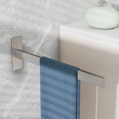 Obrázek produktu pro Samolepicí držák na ručníky z nerezové oceli, 40 cm, stříbrný