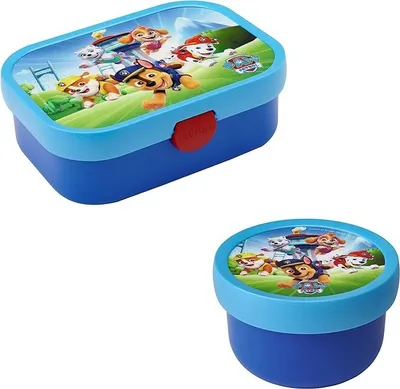 Produktbild von Mepal | Kinder Obst- und Bento Box | Campus meets Fruits | Spülmaschinenfest & BPA-frei | 300 & 750 ml | Mit Fächern, Gabel & Clip-Verschluss | Perfekt für Snacks & Mahlzeiten | Paw Patrol Pups