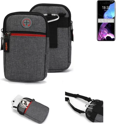 Produktbild von K-S-Trade Holster Gürteltasche kompatibel mit Meizu 18 Handy Tasche Schutz Hülle grau Zusatzfächer 1x