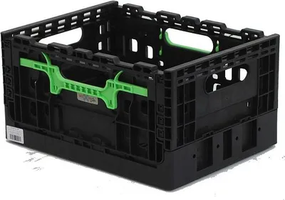 Produktbild von WICKED Smart-Kiste Schwarz mit grünen Griffen (recycelter Kunststoff)