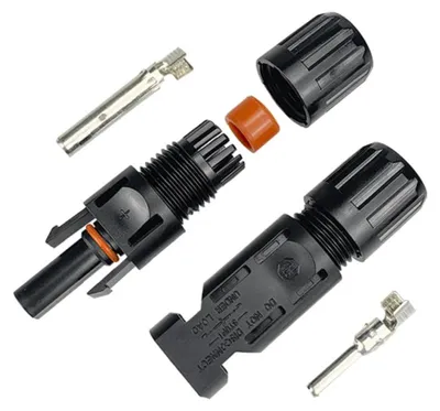 Immagine prodotto di Alcapower Coppia di Connettori MC4 Maschio e Femmina per Impianti Fotovoltaici, Tensione 1000V DC, Corrente Massima 30A, Grado di Protezione IP67