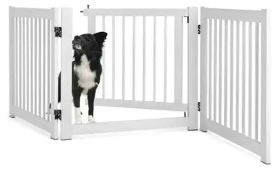 Immagine prodotto di Cancello pieghevole indipendente per cani, con porta dotata di serratura
