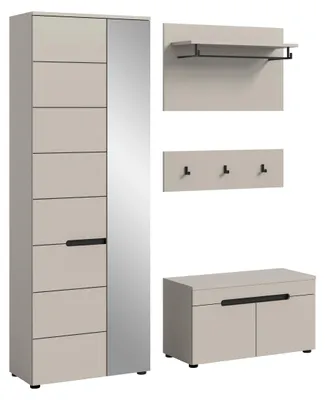 Produktbild von Garderoben-Set >Canu< in Kaschmir - 160x190x37cm (BxHxT)