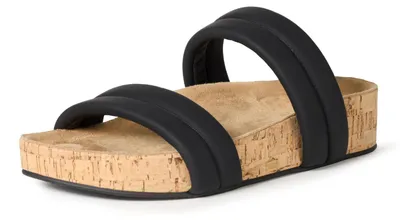 Produktbild von A. Essentials Damen Pantoletten Mit Korksohle, Schwarz, 36 EU