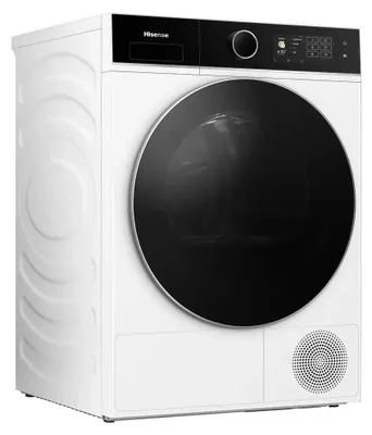 Produktbild von Hisense DH5I104BWAB, Freistehend, Frontlader, Wärmepumpe, Weiß, Drehregler, Berührung, Rechts