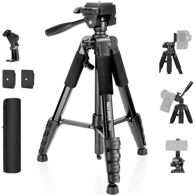 Obrázek produktu pro NEEWER Základní stativ pro fotoaparát, trojnožka o výšce 71 palců s držákem na mobilní telefon, kompatibilní s iPhony