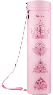 Produktbild von Yogatasche mit durchgehendem Reißverschluss, wasserdicht, verstellbarer Schultergurt, Rosa Paisley