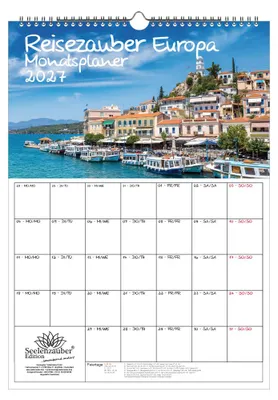 Produktbild von Reisezauber Europa Planer DIN A3 Kalender für 2027 Europa Stadt und Land - Seelenzauber