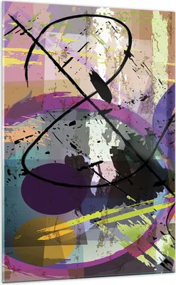Produktbild von Bilder auf glas - Einteilig - Abstraktion modern - 70x100cm - Glasbilder - Wandbilder - Bilder - zum Aufhängen bereit - Wanddekoration aus Glas - Glas Bilder - Wandbild auf Glas - GPA70x100-3895