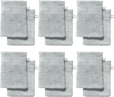 Produktbild von REDBEST Waschhandschuh Chicago" 12er-Pack silber 15x21 cm"